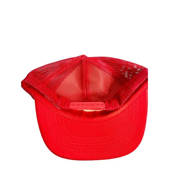 Vintage ami United States Marine Corps Military Snapback Mesh Trucker Red Hat - Picture 2 of 3